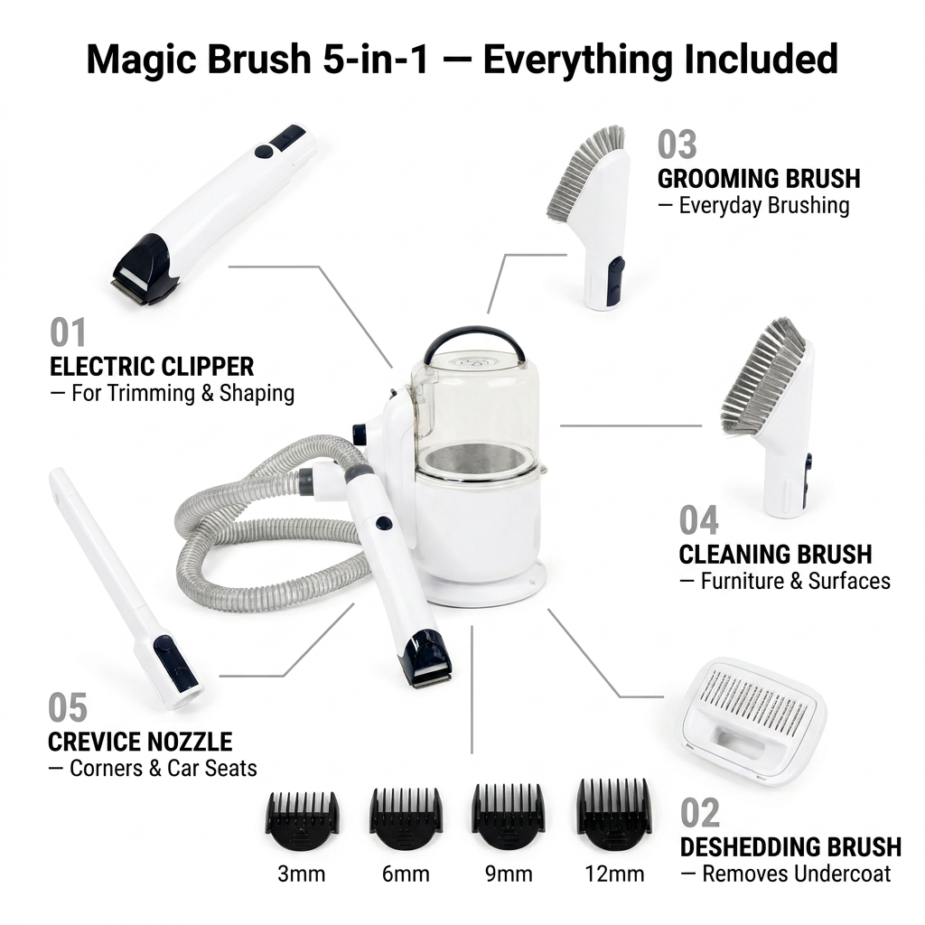 5 in 1 Grooming Vacuum